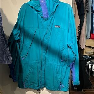 Patagonia Women's Teal and Purple Ski Jacket